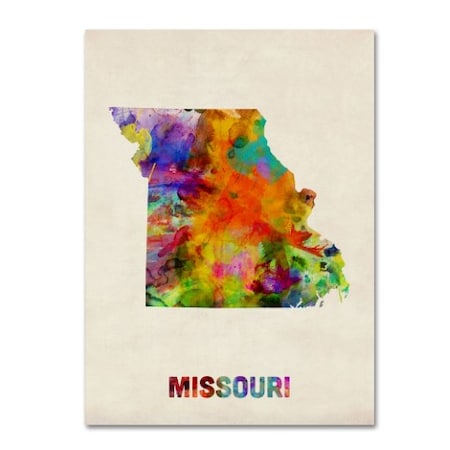Michael Tompsett 'Missouri Map' Canvas Art,14x19